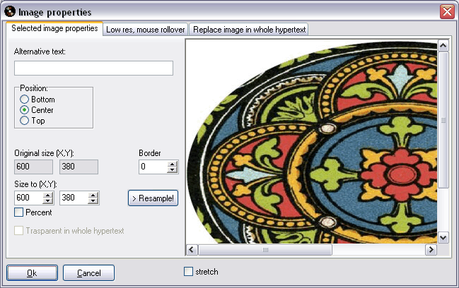 Image properties